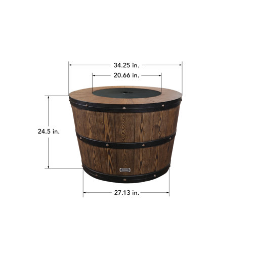 Sunbeam Wine Barrel Concrete Propane/Natural Gas Fire Pit & Reviews